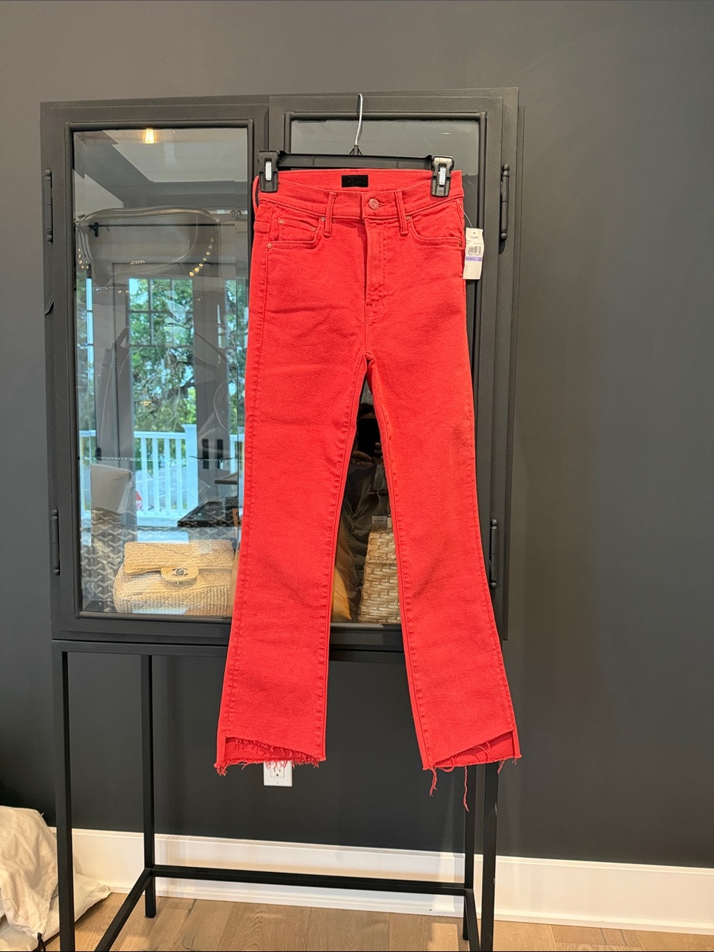MOTHER Red Flare insider crop. NWT